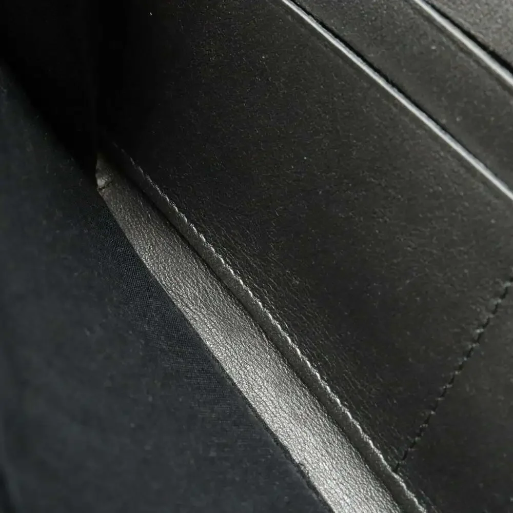 CHANEL Gray Caviar Leather Logo Wallet